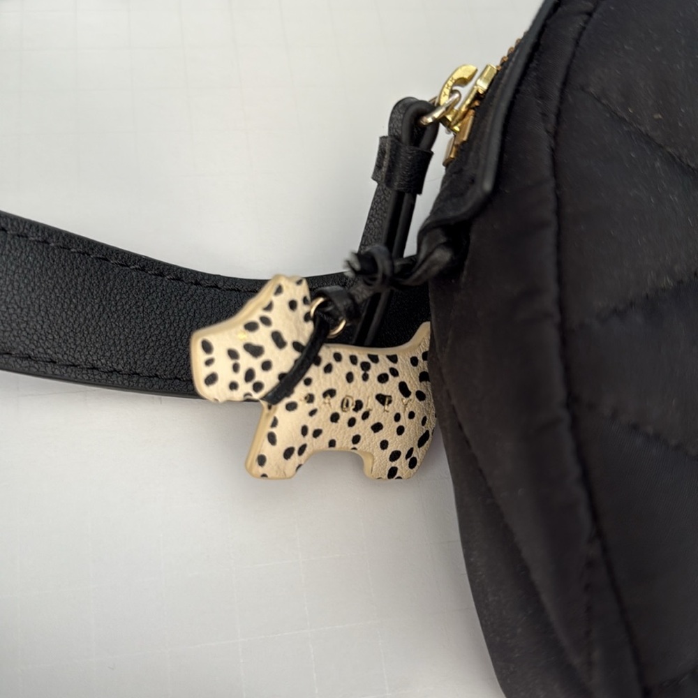 RADLEY LONDON Black Quilted Crossbody Bag with Classic Design NWOT - Picture 3 of 9
